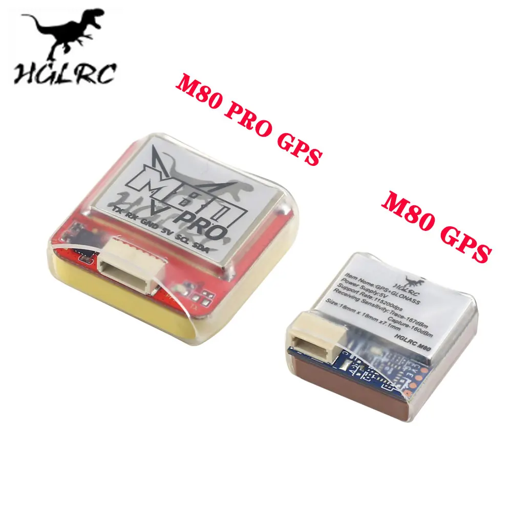 

HGLRC M80 PRO M80PRO GPS GLONASS GALILEO QZSS SBAS BDS QMC5883 Compass 5V Power 25mm x 25mm x 8.3mm For FPV Drones Fixed-Wing