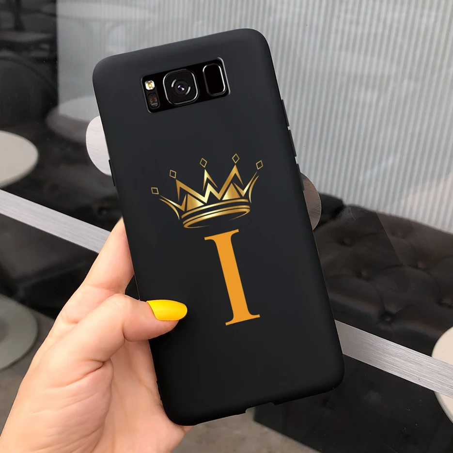 Luxury Crown Letters Soft Silicone Phone Case with Bumper - Elegant Protective Cover