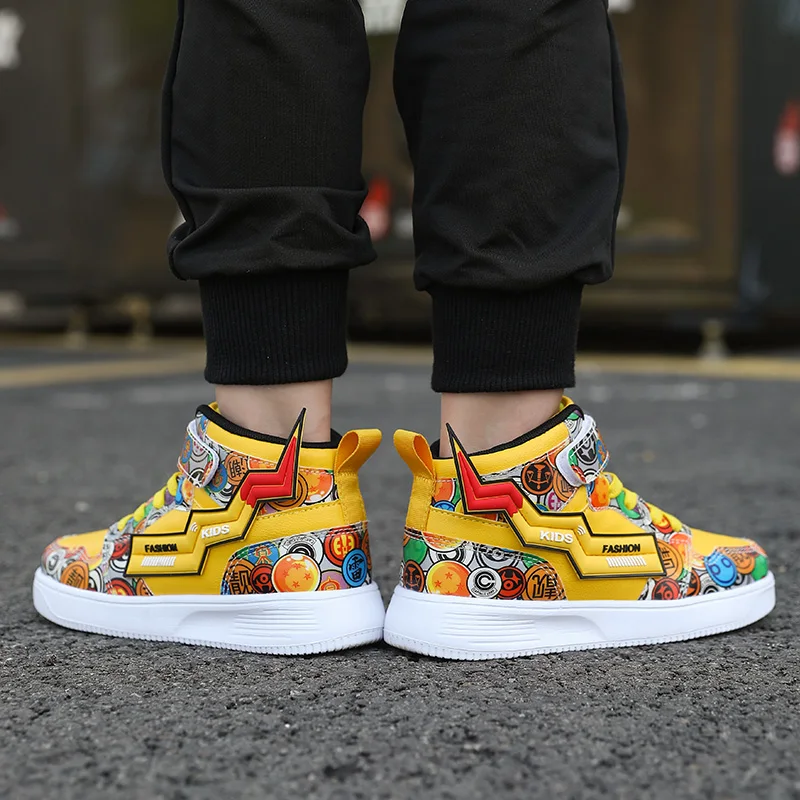 Sneakers Cartoon Leather Light Sport Shoes Autumn Breathable
