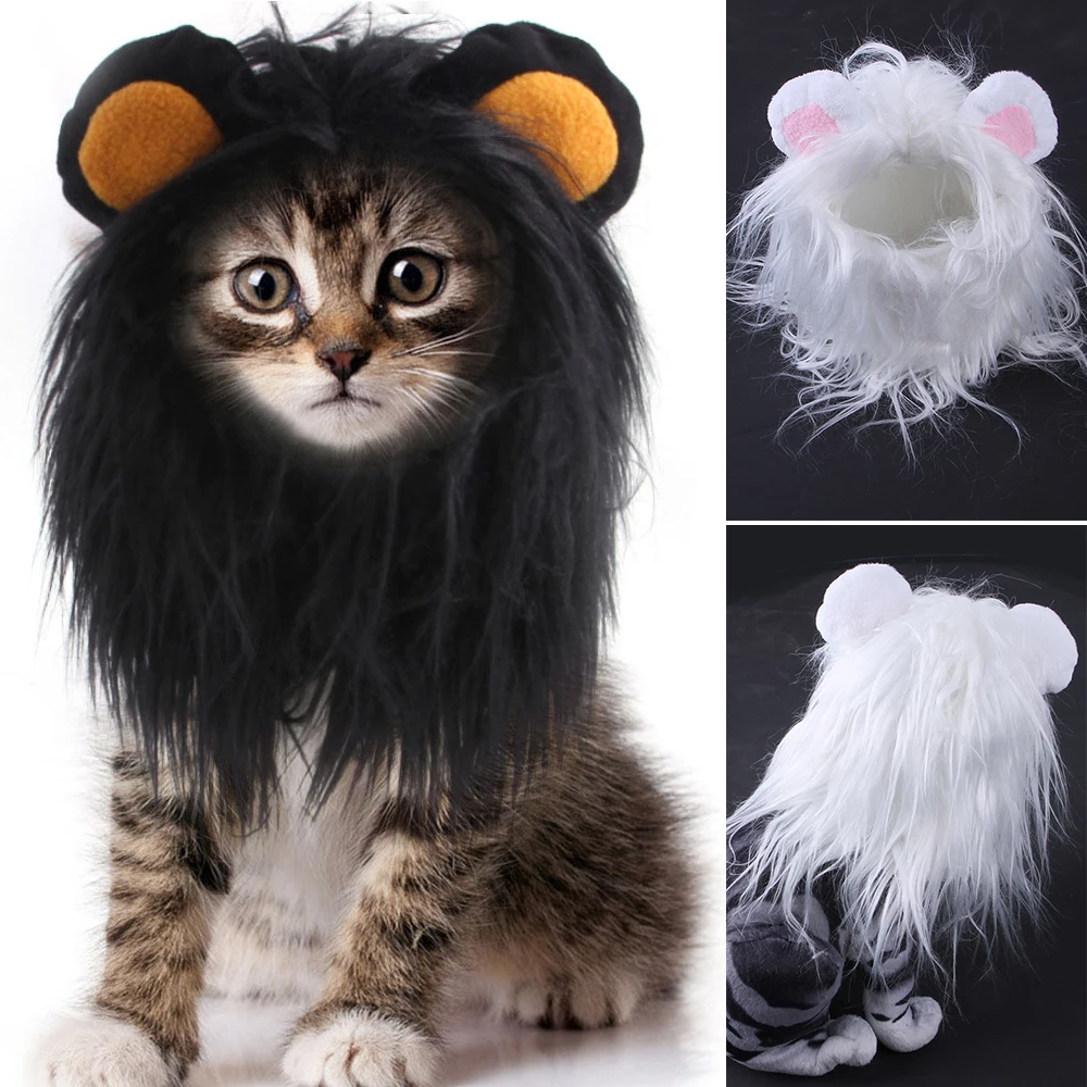Kitten Halloween Cosplay Costume Wear Headgear Cute Pets Clothing Headdress Products Pet Dog Cat