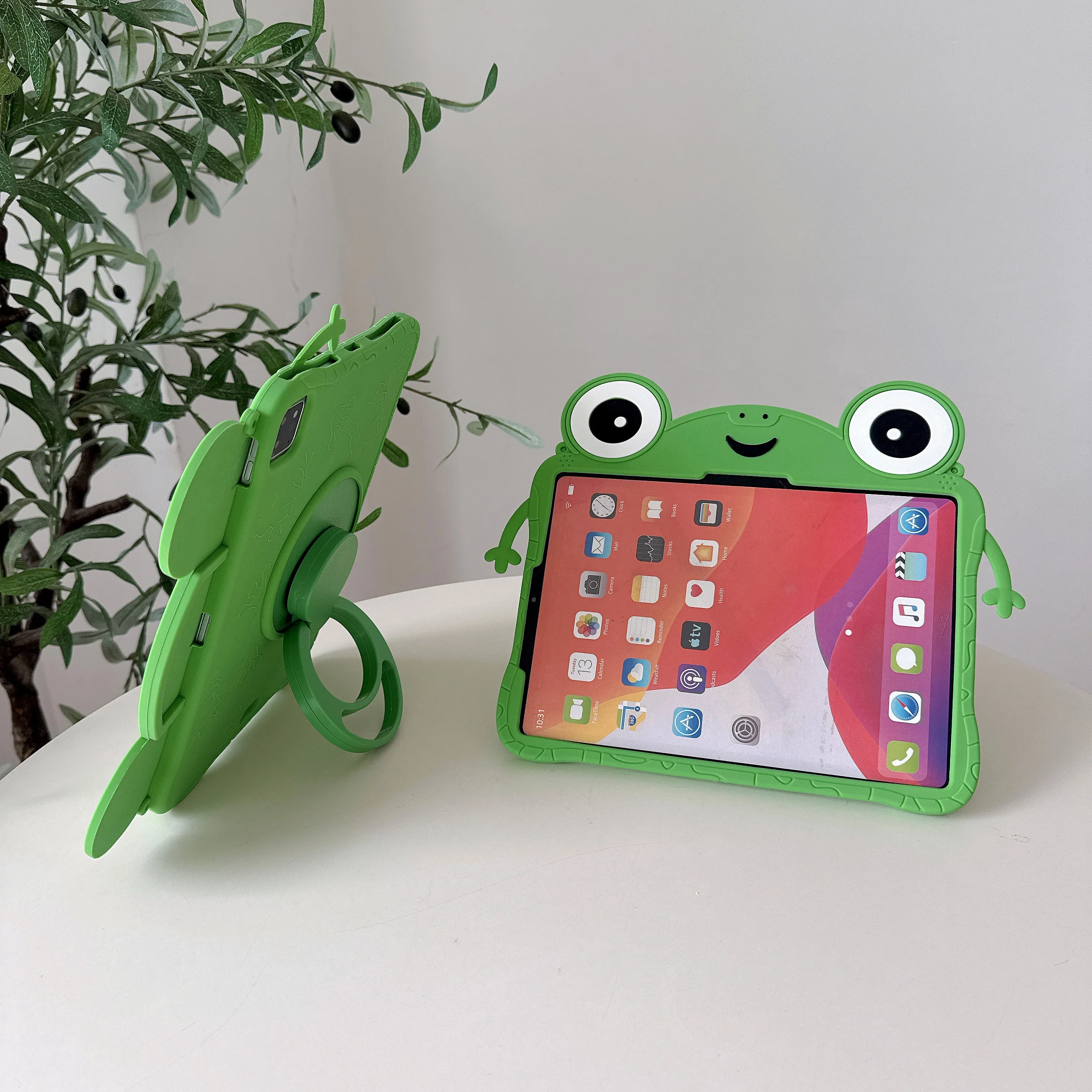 Shockproof Kids Tablet Case with Shoulder Straps - Durable Protective Cover