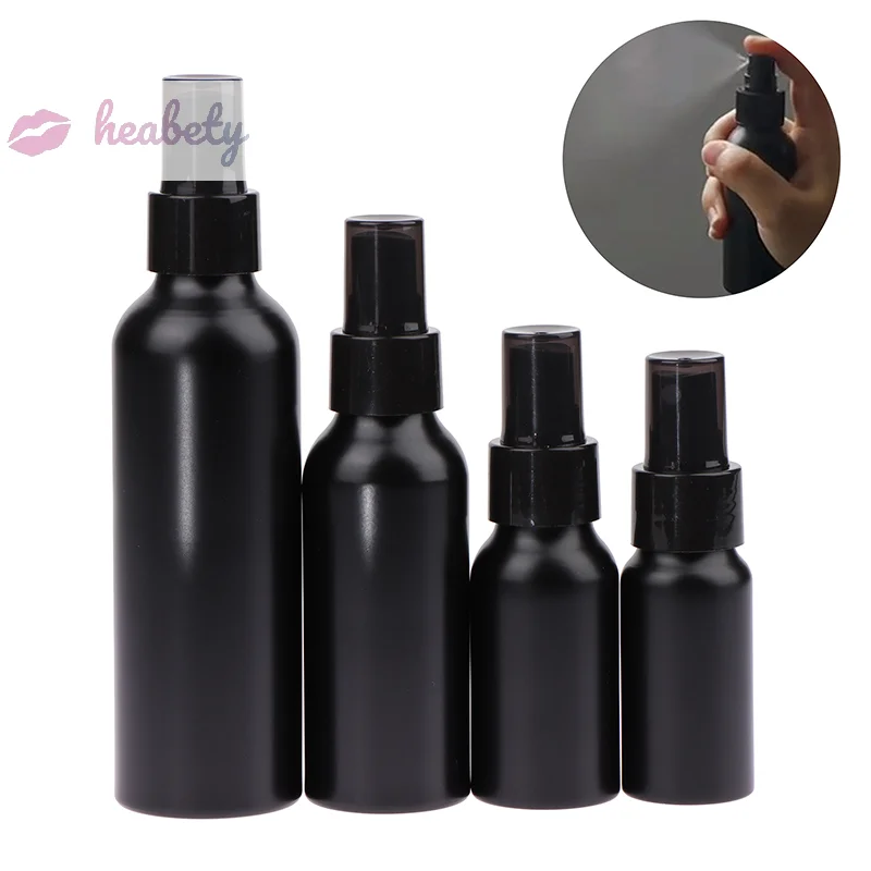 

Портативный дорожный Черный алюминиевый флакон для парфюма, 30 мл, 50 мл, 100 мл, 150 мл, емкость для упаковки