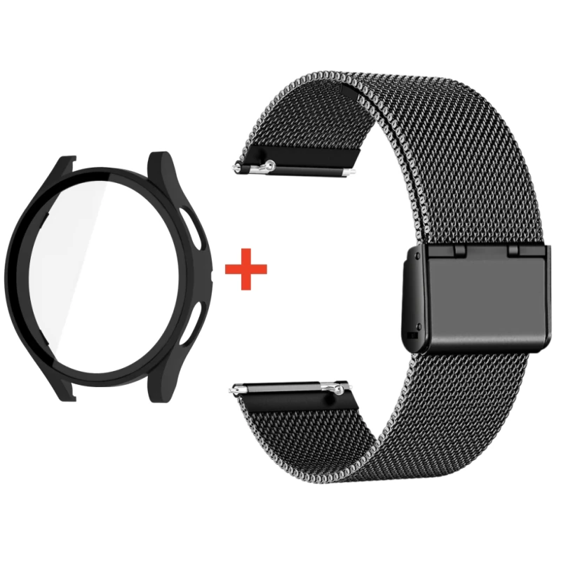Premium Metal Band with Protective PC Case for Smartwatch - 40mm/44mm