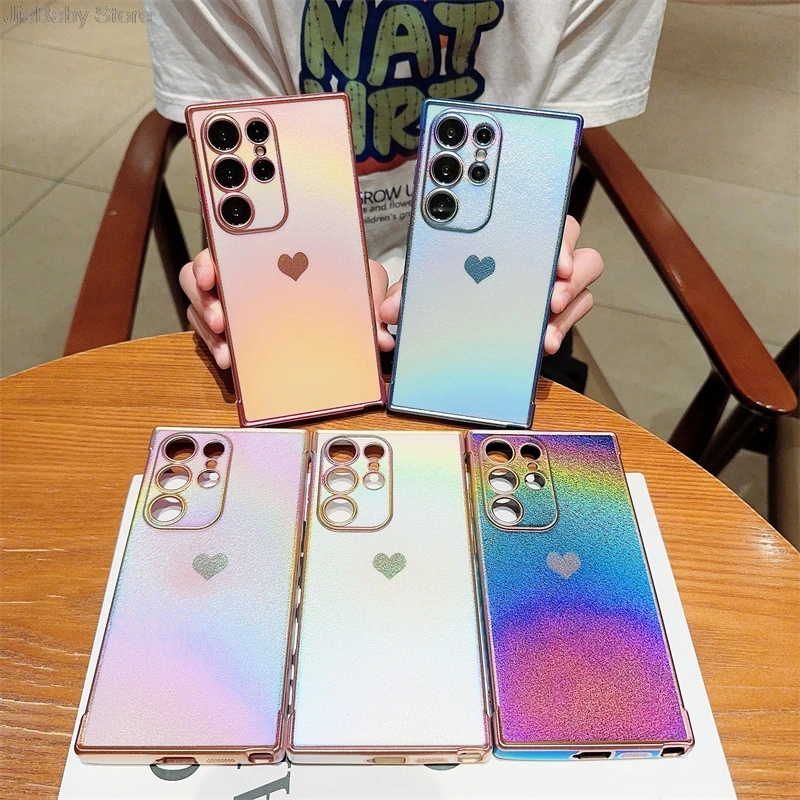 Luxury Rainbow Liquid Phone Case With Camera Protection & Holder_voghion.com