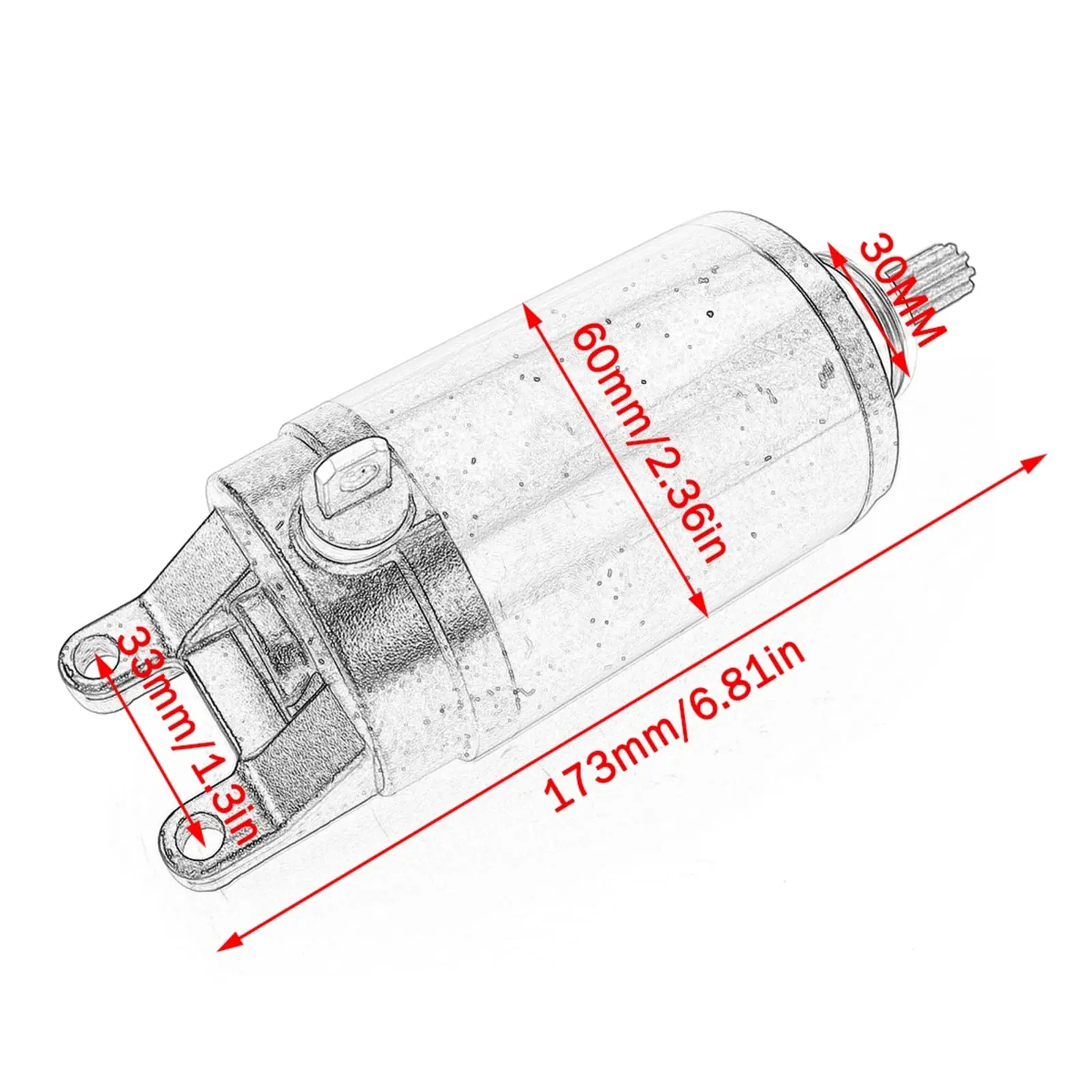 Starter Motor Set 9 Teeth Starter Motor for Motorcycle Triumph Tiger 800 XC XCA XCA XR XRT 800 XRX-Replace Triumph Engine T1313333