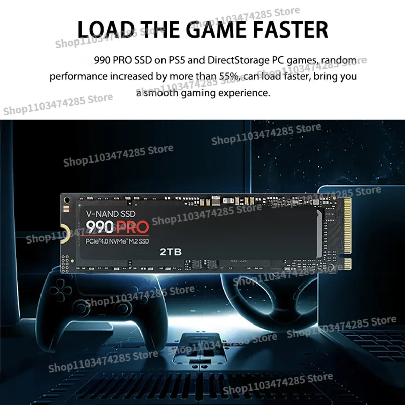 Ʈ MLC PC PS5 ǻͿ  ָ Ʈ ϵ ũ,  4TB 990 PRO PCIe 5.0 NVMe M.2 2280, 2TB 1TB  SSD