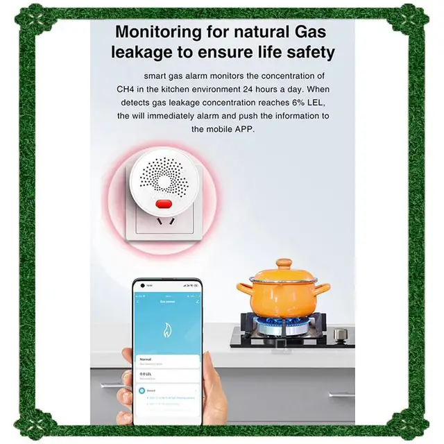24-Hour Delivery 2X Zigbee Natural Gas Sensor Combustible Household Smart LPG Gas Leakage Alarm Detector Fire Security Protectio 3