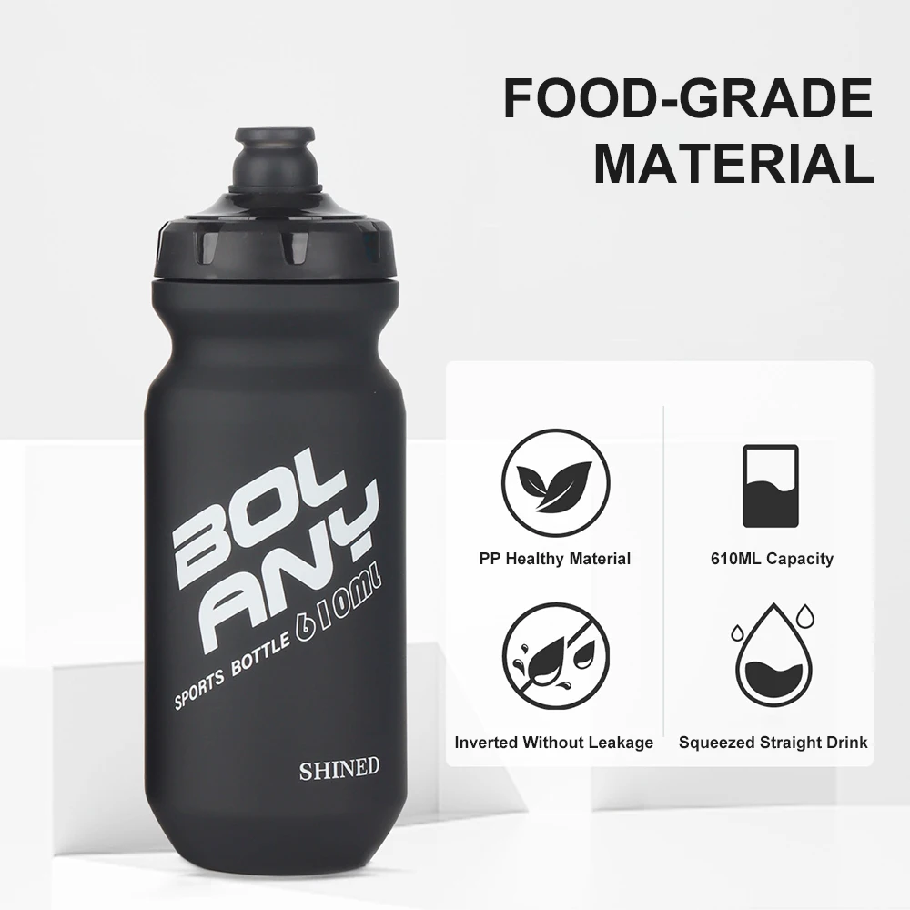 Bicycle Water Bottle 610ml Cycling Ultra Light Leak-Proof Squeezable Taste-Free Fitness Camping Hiking Sports