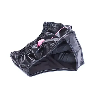 Silicone Anal Plug Dildo Penis Panties With Vibrating Underwear Masturbation Sex Toys PU Leather Chastity Panties Strap On Dildo 5