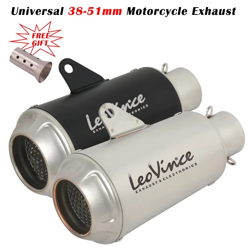 

Universal 38- 51mm Leo Vince Motorcycle Exhaust Pipe Escape System Modify Leo Vince Muffler For DUKE 390 CBR500 R15 V3 Z900 MT07