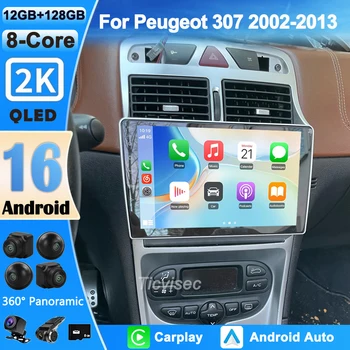 Radio para Auto Android 16 4G+WIFI Carplay para Peugeot 307 307CC 307SW 2004-2013 Multimedia Estéreo WiFi Video 2din 2 DIN CarPlay 1