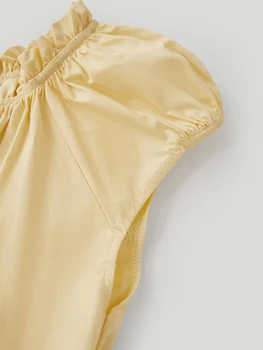 Elegant Maternity Dress with Flattering Empire Waist and Flowy Ruffled Hemline Ideal for Stylish Moms-to-Be in Summer 3