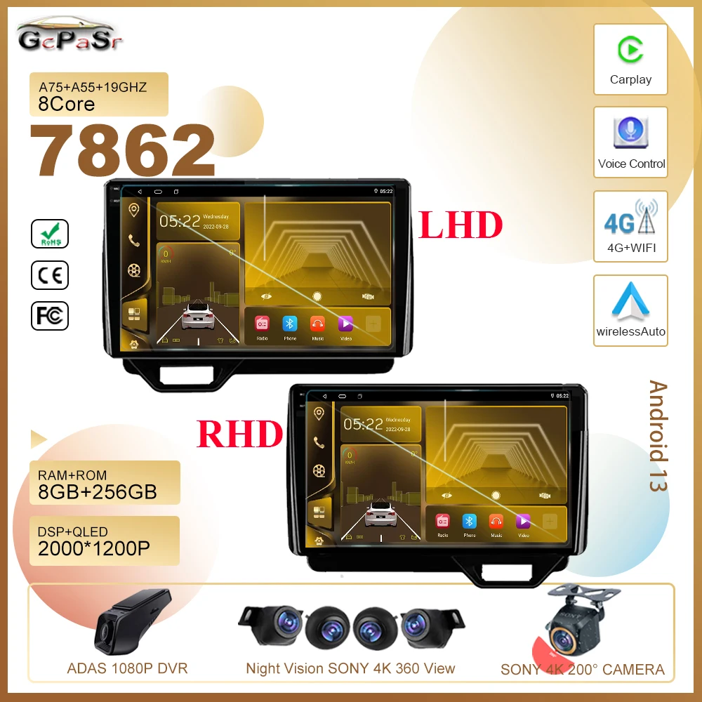 

Car Dvd For Honda N-BOX II 2017-2021 LHD RHD Auto Radio Stereo Multimedia Player GPS Navigation android 13 5G wifi CPU HDR QLED