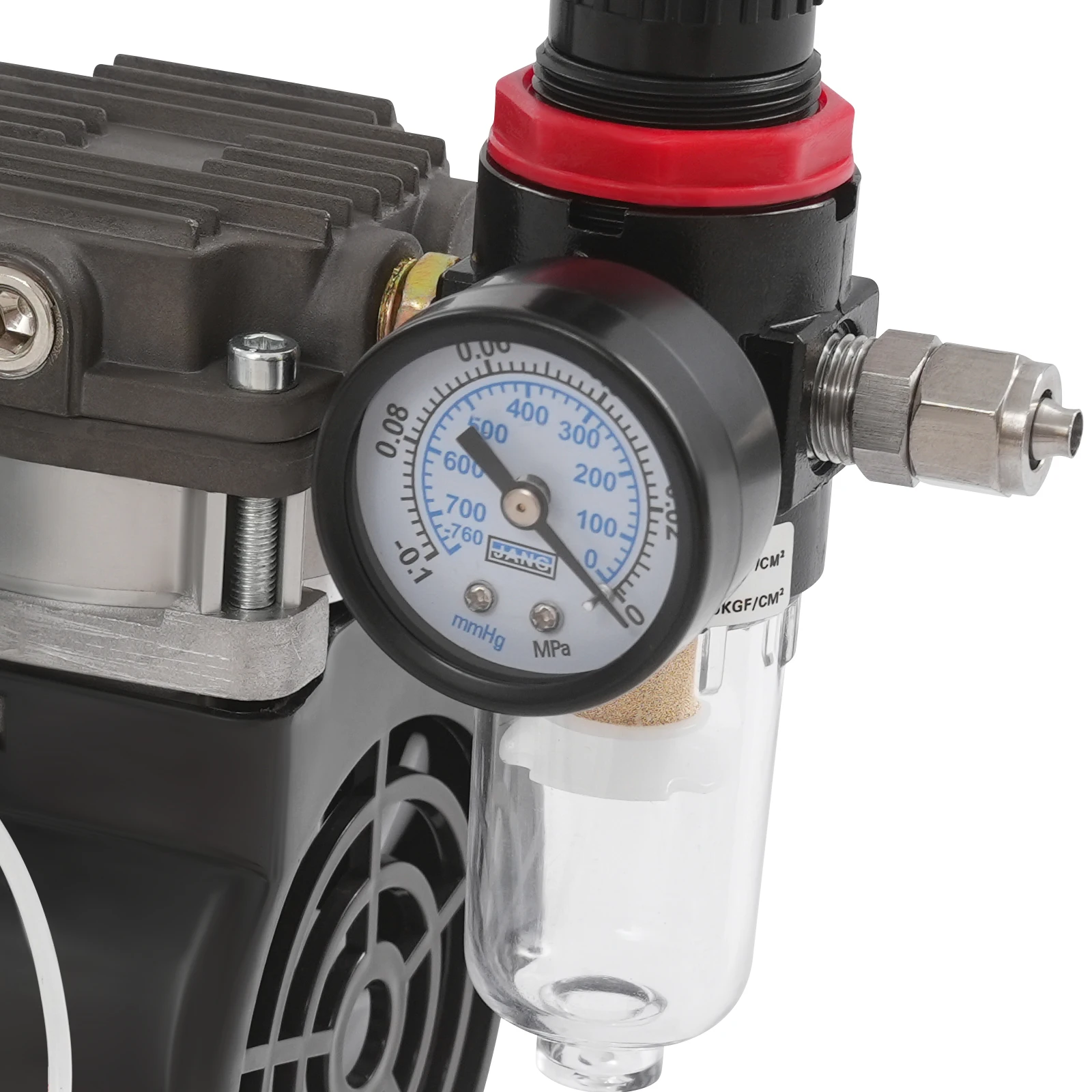 OL210A 230W 220V 1400R/Min Industrielle ölfreie Vakuumpumpe Labor ölfreie medizinische Stummkolbenpumpe mit Luftfilter Klare Messgerät – Detail 8