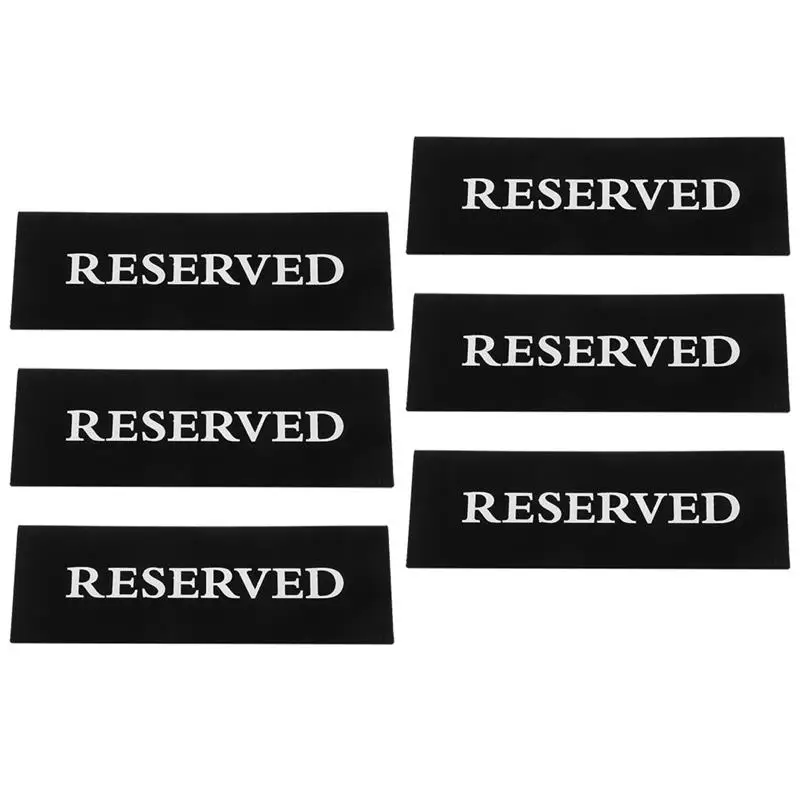 Reserved Seating Signs 6pcs Wedding Party Triangle Hotel Restaurant Reservation Table Placement Reminder Board mini chalkboard signs