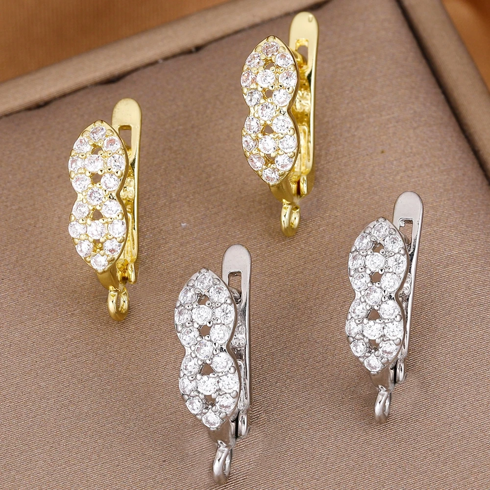 Juya 18 Karat vergoldet versilbert kreative Basic Bail Ohr draht Verschluss Ohrring Haken Zubehör für DIY Frauen trend ige Ohrring herstellung – Detail 9
