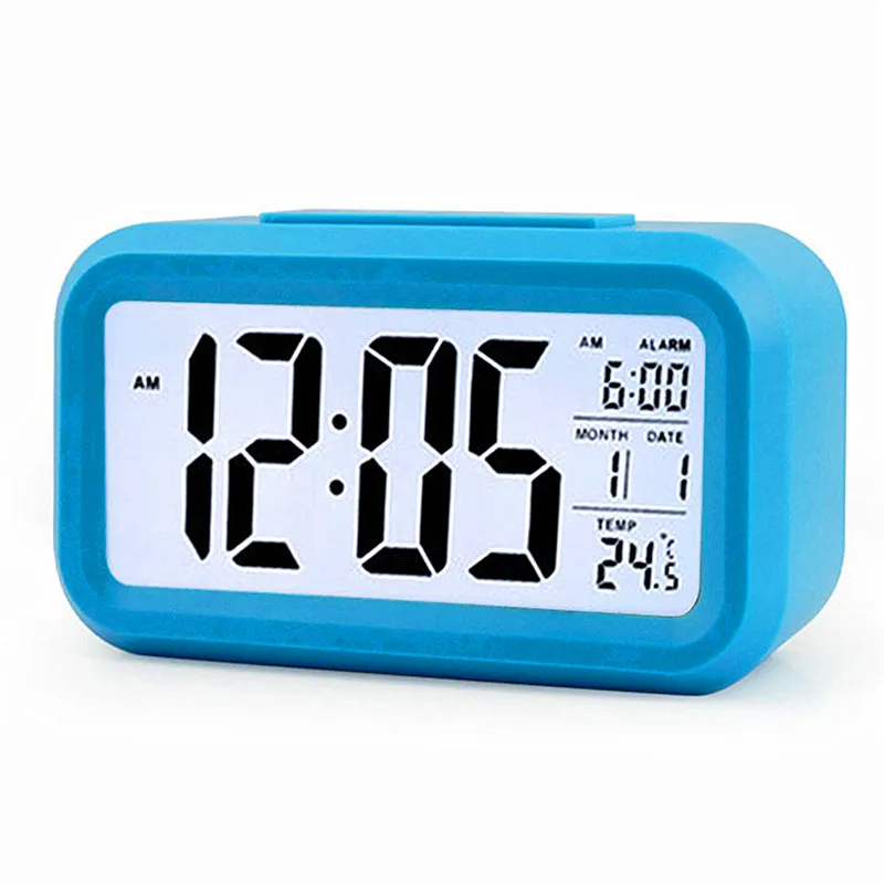 Large LED Backlight Display Clock Digital Alarm Clock Electronic Temperature For Home Office Travel Desktop Decor