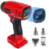 400W 550℃ Cordless Heat Gun for Milwaukee 18V Battery with LCD Digital Display Hot Air Gun for Shrink Tubing (No Battery) 1