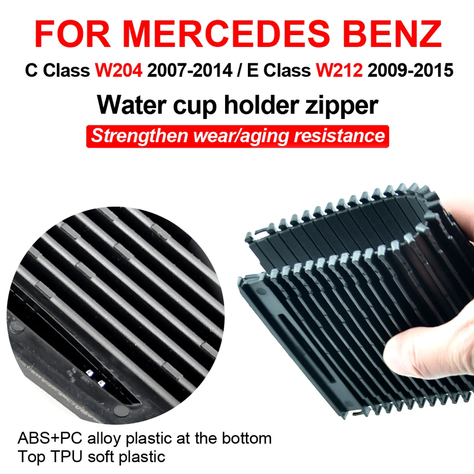 Couvercle Store Coulissant Porte-Gobelets Pour Mercedes Classe C W204 / E W212 - Cache Accès Console Centrale - Réf. OE 2046807607