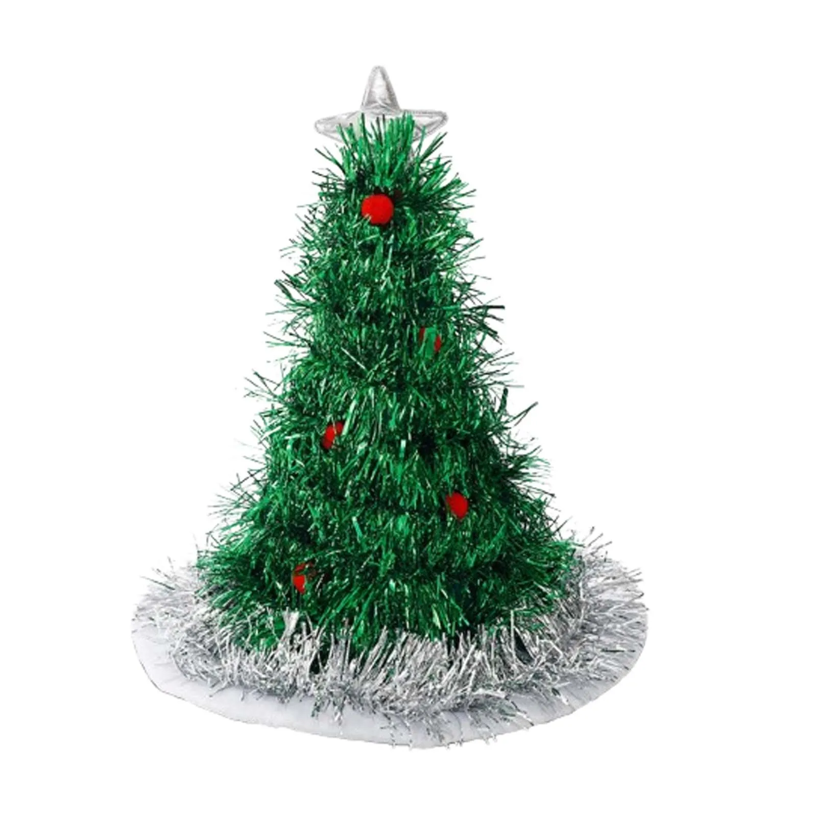 Ins Christmas Tree Hat Creative Xmas Headwear for Girls Tinsel Christmas Headband Party Costume New Year Decor Supplies