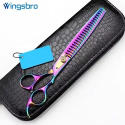 8.0 Inch Pet Barber Accessories High-end Gemstone Tooth Thinning Scissors Pet Grooming Scissors