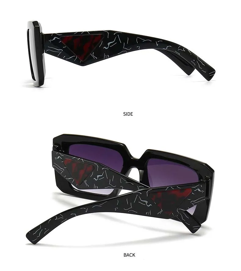 53373 Retro Square Marke Sonnenbrille Frauen Modern Großer Rahmen Männer Trend Breites Bein Sonnenbrille Uv400_voghion.com