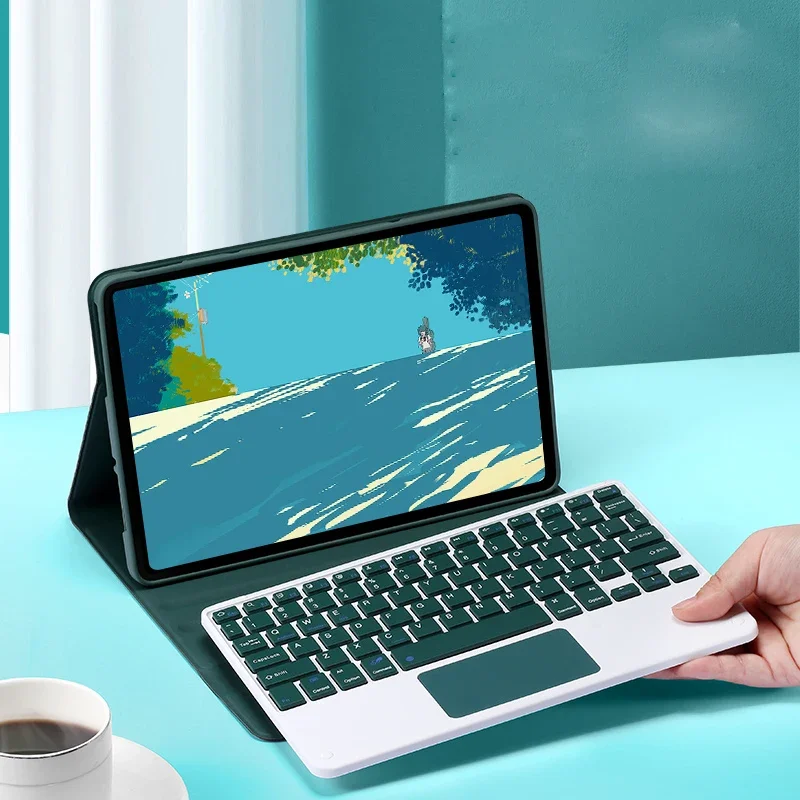 Premium Backlit Magnetic Keyboard Case with Trackpad - Compatible with 12.1 inch Tablets, 2024 Edition