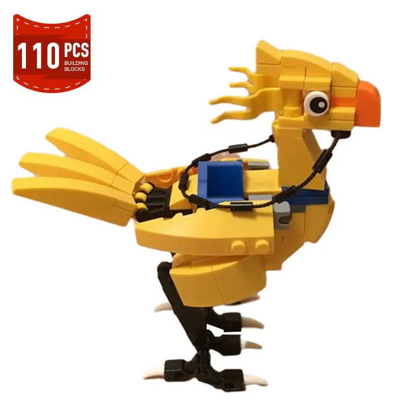 Финальная Фантастическая игра Moc строительные блоки с животными Chocoboed талисман