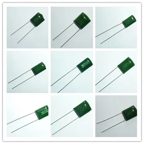10pcs Mylar Film Capacitor 100V 2A 220pF~0.47uF 5% (2A221J~2A474J) Polyester Film capacitor