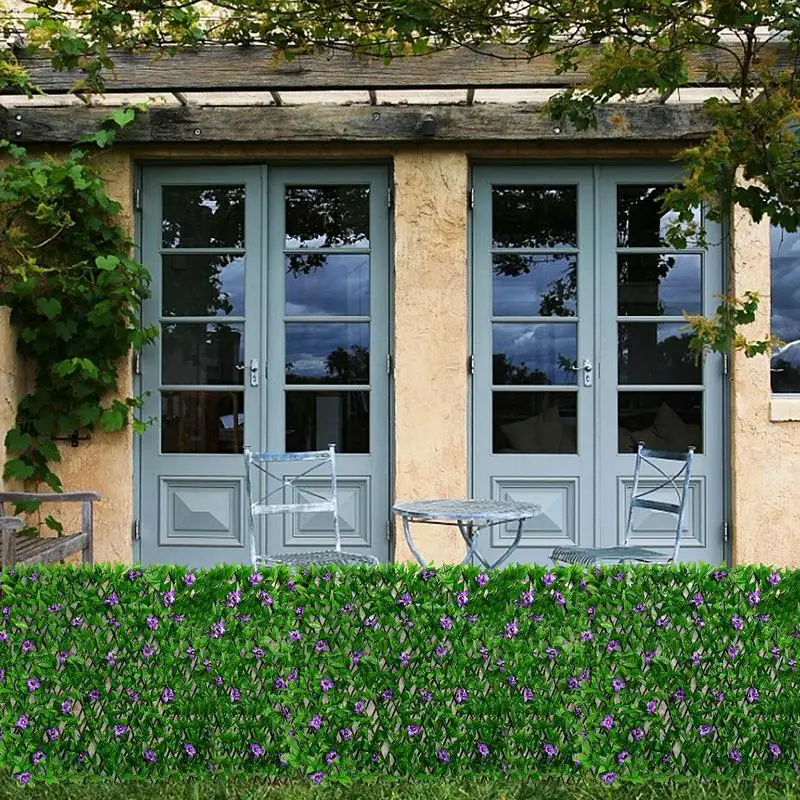 Expandable Fence Garden Privacy For Balcony Terrace Outdoor Artificial Ivy Fence Panel For Garden Backyard Home Decoration artificial fence panels