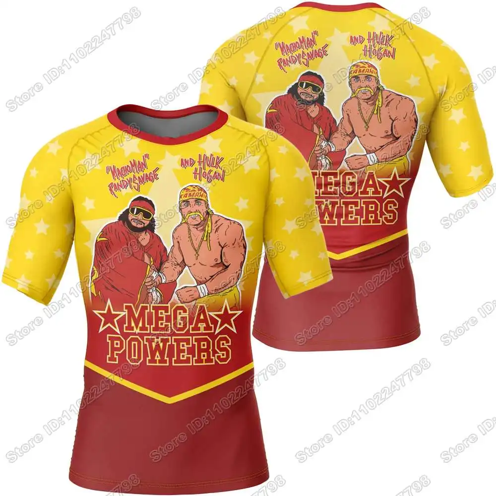 The Cream Of The Crop Macho Man Randy Savage Rash Guard Compression Shirt Jiu Jitsu BJJ MMA T-Shirt Surfing Jersey GYM Fitness