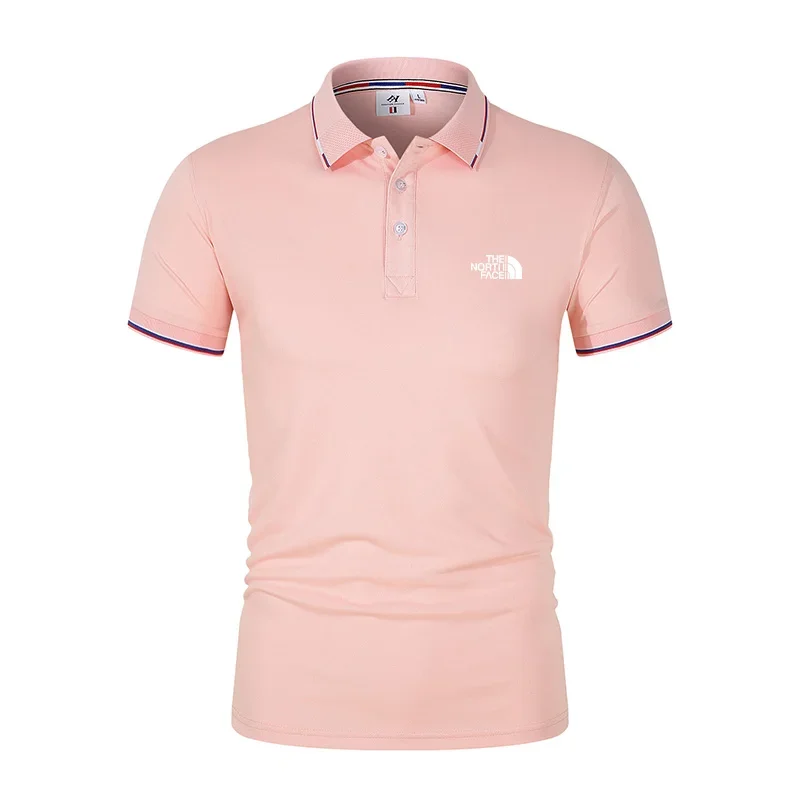 

Short sleeved T-shirt 2024 Summer Men's Fashion Print Casual Top Sweatwicking Breathable Button Flip Collar Horse Top