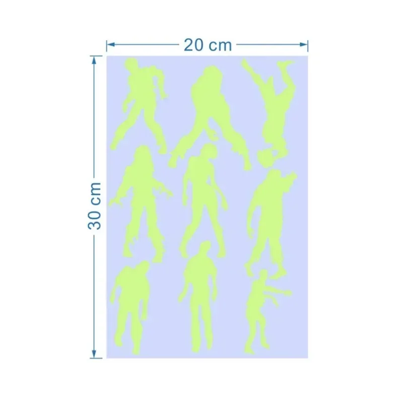 Creative Horror Ghost Luminous Stickers Halloween Decorations for Home Bedroom Room Fluorescent Decals Glow in The Dark