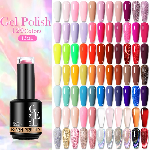 BORN PRETTY Smalto per unghie gel nudo rosa rosso Colore gelatina Semi permanente Soak Off UV LED Vernice Design 6/7/10/15ml Forniture per unghie 4