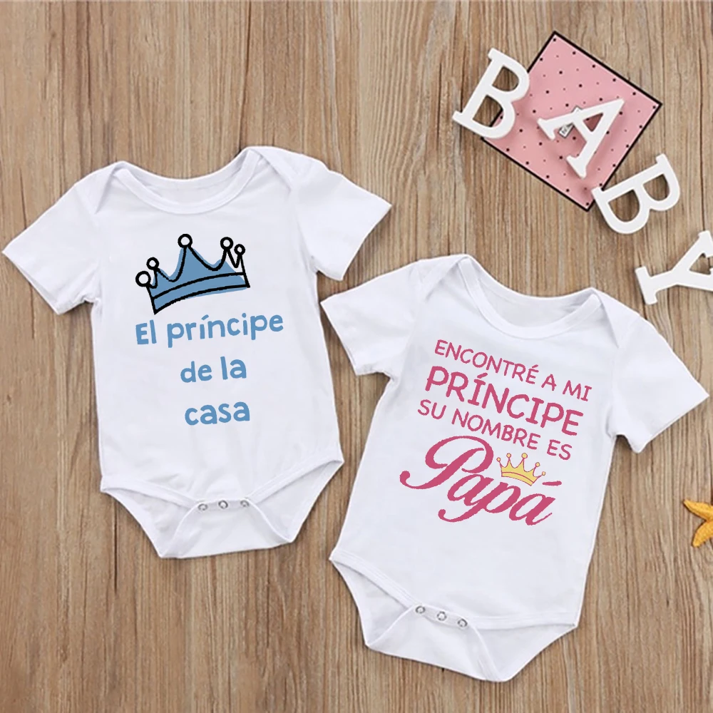 

Детский комбинезон I Found My Prince, детское боди с надписью «His Name Is The Dad», одежда для девочек и мальчиков, милые комбинезоны для младенцев, подарок, комбинезон Newbron