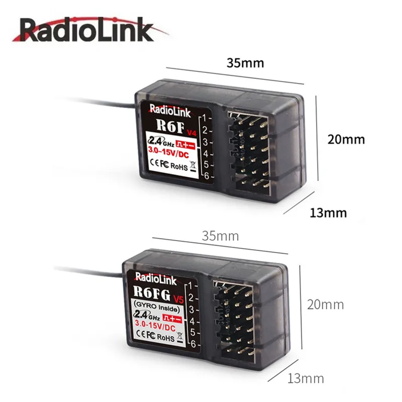 Advanced 2.4G 6-Channel Receiver with Gyro Function
