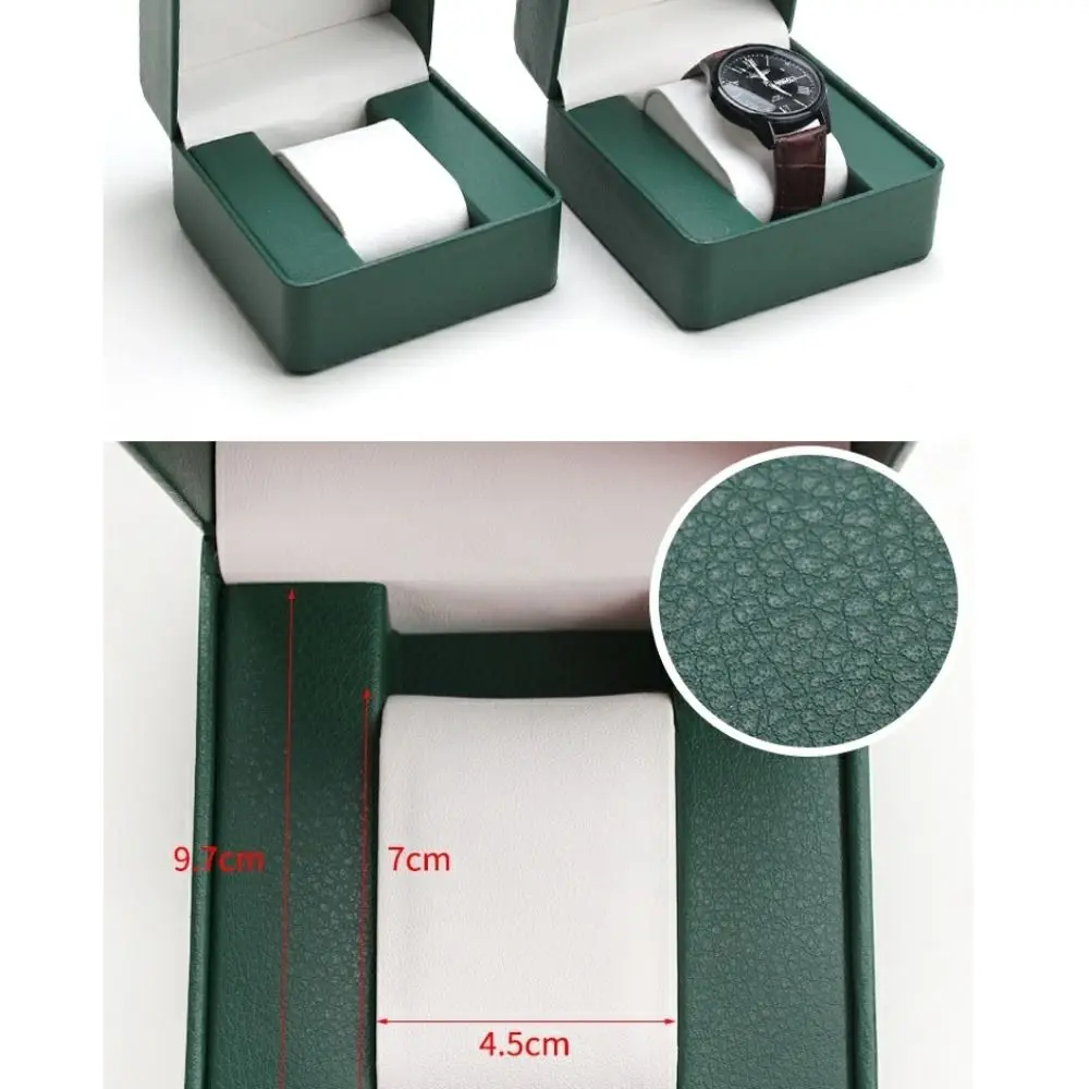 Watch Storage Box Watch Storage Bag Watch Storage Pouch Black Single Watch Gift Box with Pillow PU Leather Wristwatch Display Case Organizer for Men 1PC