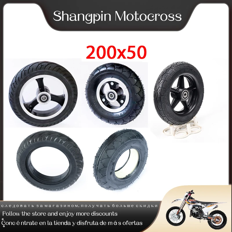 200X50 Gomma Solida 8 Pollici 8X2.00-5 Scooter Elettrico Pneumatico Per Razor Scooter E100 E150 E200 Espark Pazzo Carrello Scooter