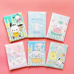 Lovely Cinnamorol Kuromi My Melody Printing PU Passport Cover Cartoon Girls Boys ID Card Holder Travel Ticket Passport Case