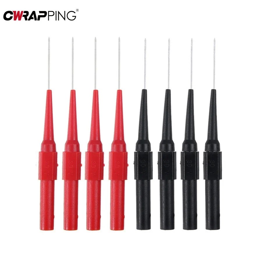 2/4/8PCS Car Tip Probes Diagnostic Tools Insulation Piercing Needle Non-destructive Multimeter Test Pen Clamp Copper Lead Tools 5