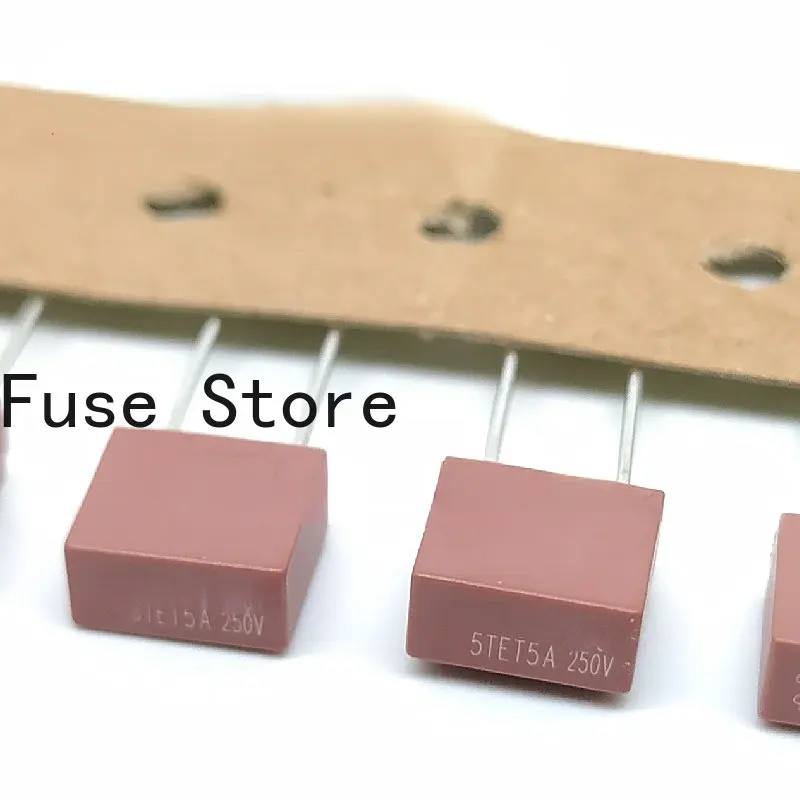 

10PCS Square Fuse Tube 5TE T5A 250V 5A Delay Slow UL VDE Certified