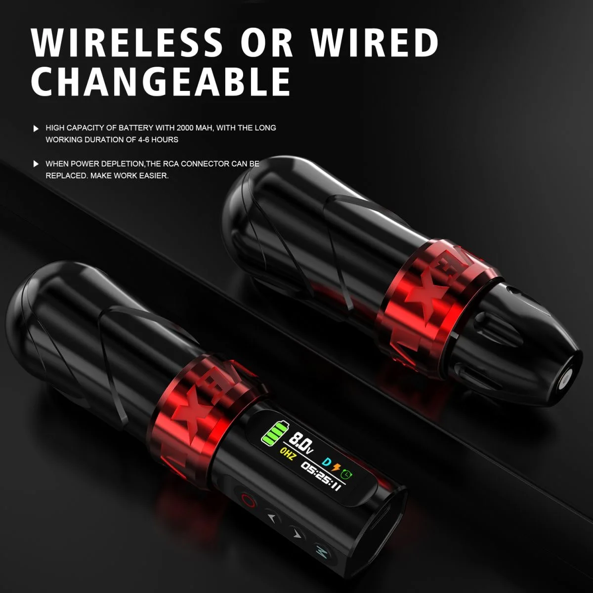 POPEIRONS ワイヤレスタトゥーペン VEX ダイレクトドライブ構造