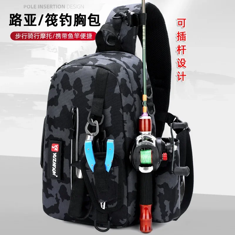 Multifunctional Shoulder Backpack, Waterproof Fishing Rod Bag, Outdoor  Fishing Equipment Storage Bag with Rod Insertable - AliExpress