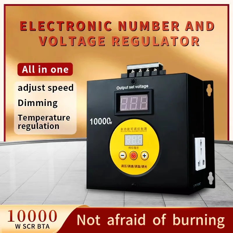 Regolatore Di Tensione Multifunzionale Da 10000W Regolatore Di Tensione Di Velocità Di Alimentazione Regolatore Di Tensione Della Luce Dimmer Ac220V