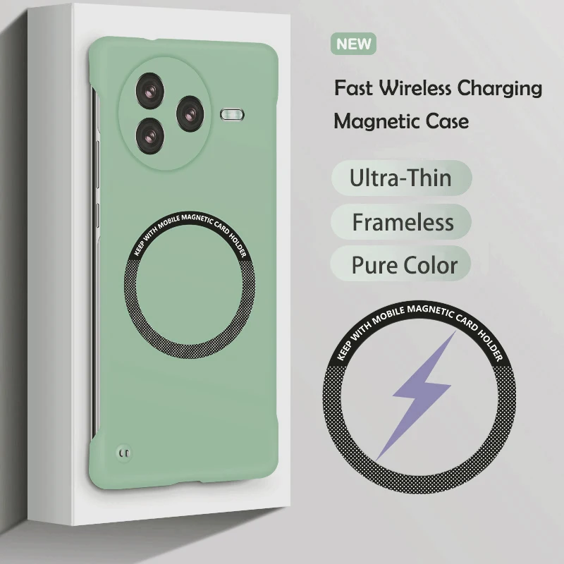 Luxury Ultra Slim Magnetic Frameless Solid Color Shockproof Phone Case