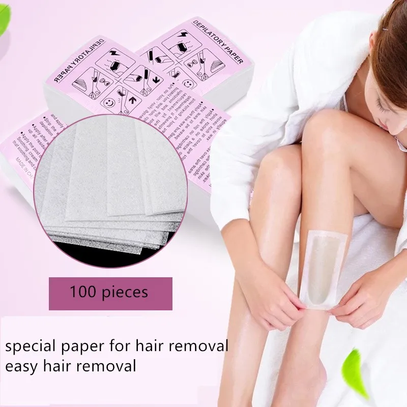 

100pcs Removal Nonwoven Body Cloth Hair Remove Wax Paper Rolls High Quality Body Removal Epilator Wax Strip Paper Roll