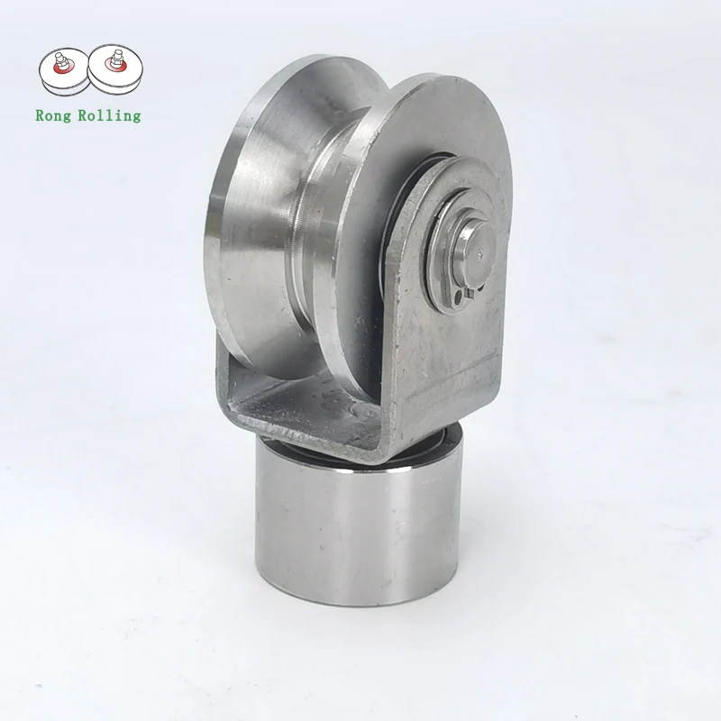 2inch 304 stainless steel V/U groove universal wheel sliding gate rollers ground rail rollers door wheel sliding door roller sliding door pulley