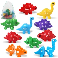 Matching Letters，13PCS Double-Sided Dinosaur Alphabet Match Game Preschool Educational Montessori Learning Toys for Toddlers 1