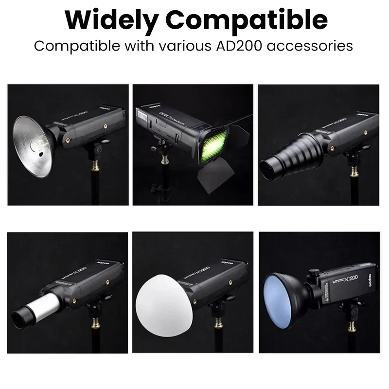 Godox EC200 Flash Head Extender For AD200pro - 2M Cable, Off-Camera Portable Light