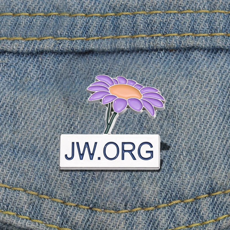 

Женские эмалированные значки на заказ JW.ORG, металлические значки с лацканами, ювелирные изделия с цветочным рисунком, подарок для детей, друзей
